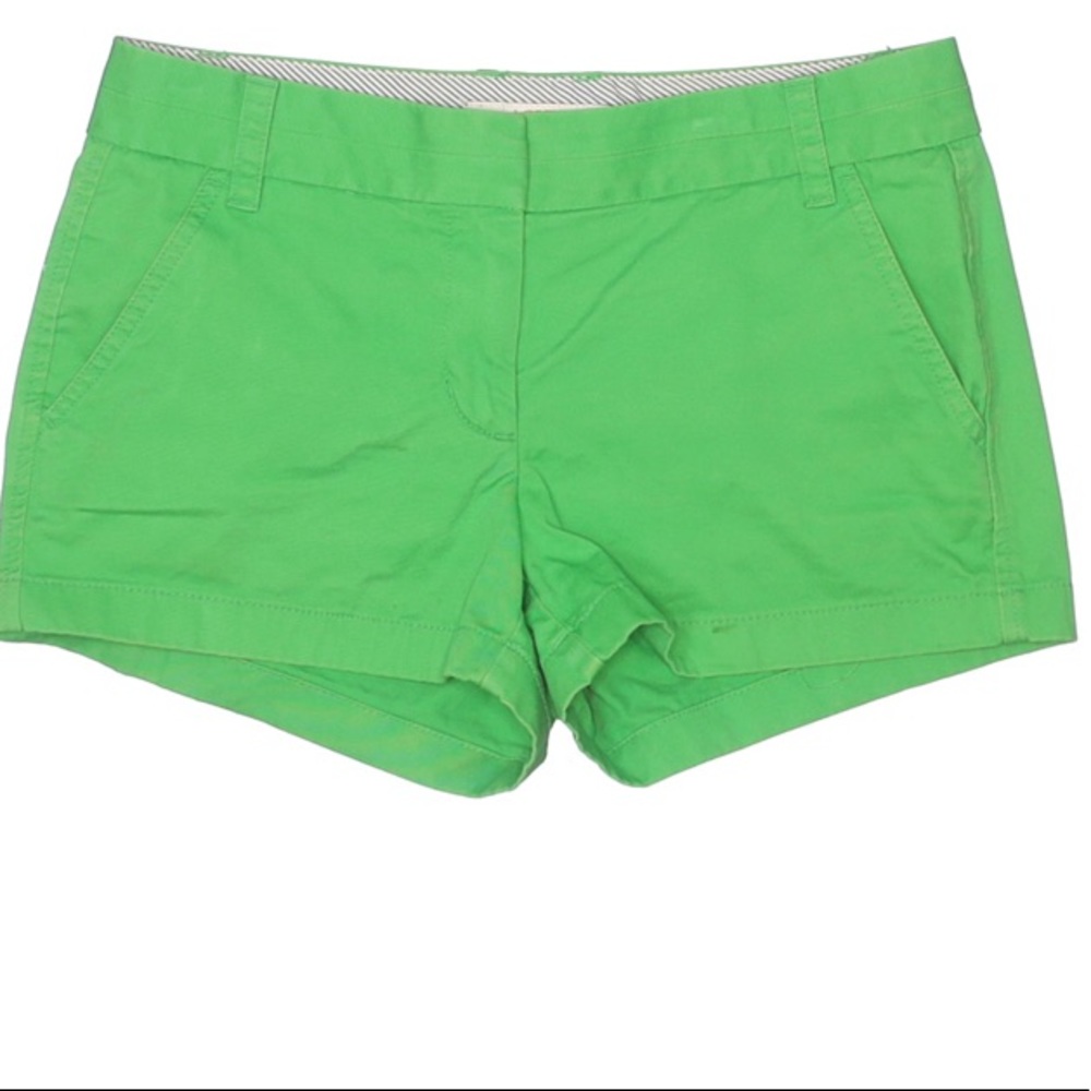 Green J Crew Chino Shorts. Size 6.